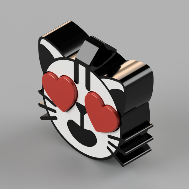 Cat Face Emoji Keychain/Necklace