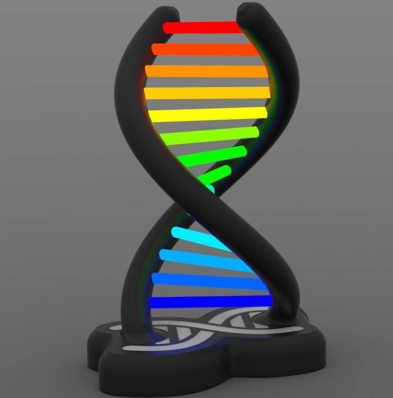 RGB DOUBLE HELIX LAMP - easyprint (diffusors needs verry slow print)
