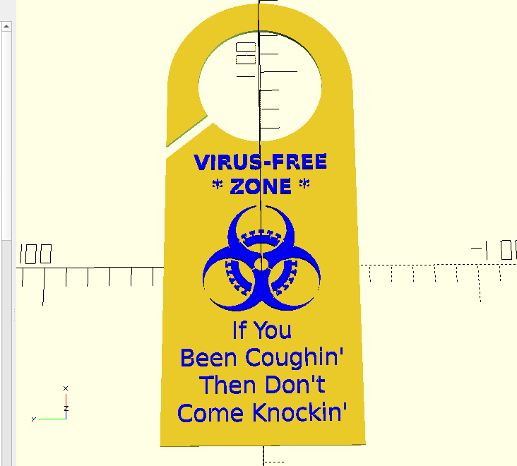 Coronavirus Door Hanger - Been Coughin'