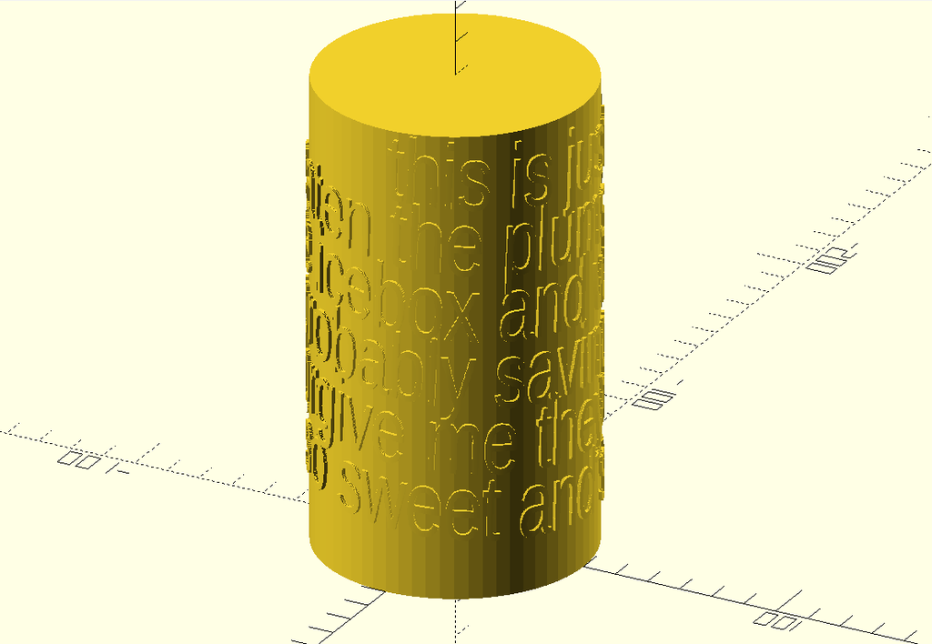 OpenSCADvent day 10 - Cylindrical projection tools