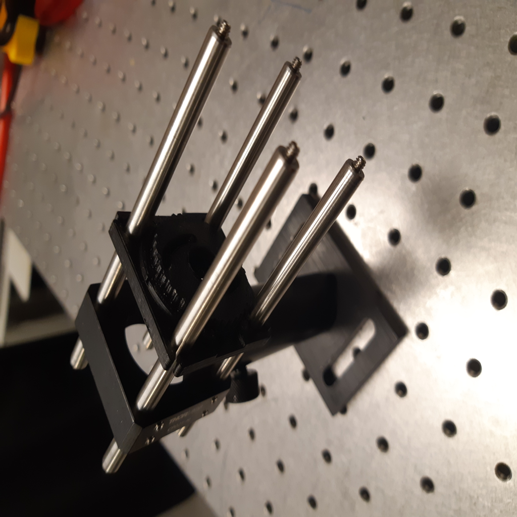 Optical shutter / beam block for Thorlabs-style cage mounting