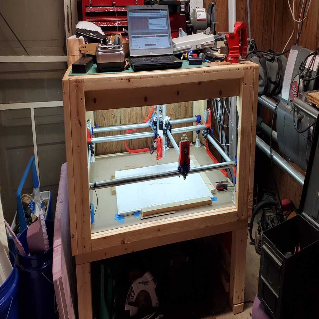 MPCNC Table Work bench made from 2X4's and MDF