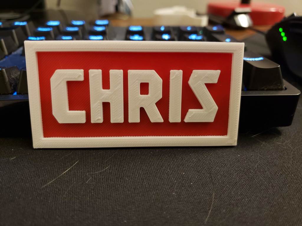 Craftsman Chris Name Tag
