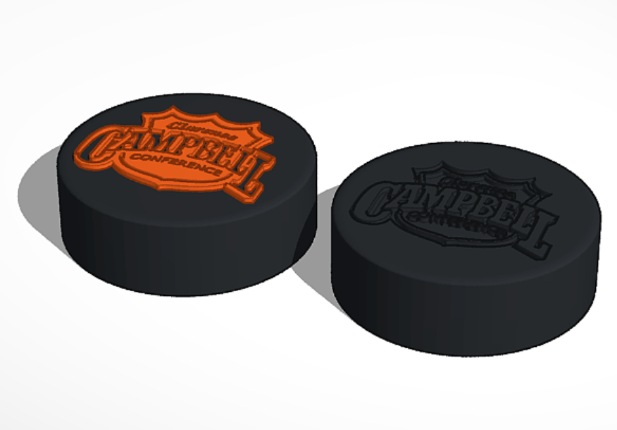 Campbell Conference Retro NHL Hockey Puck Logo