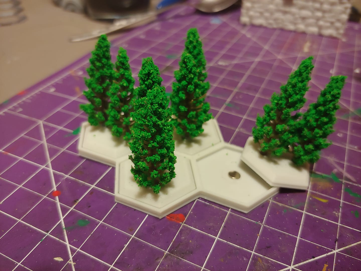 Forest hex (for plastic 60mm trees + 2x4 magnets)