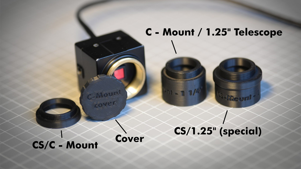 CS / C-Mount Adapter and dust cover