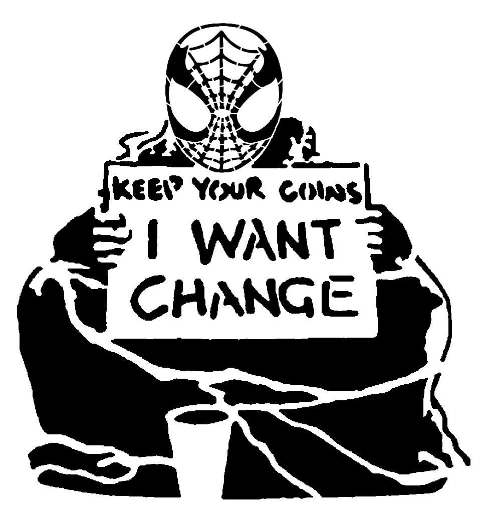 Spiderman Homeless stencil