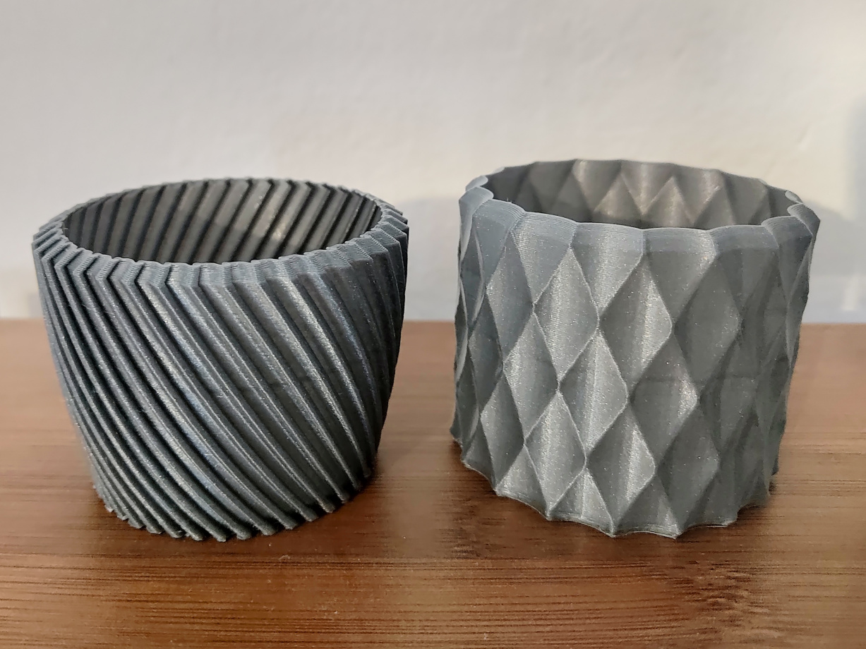 Geometric Succulent Planter for vase mode, spiralize contour