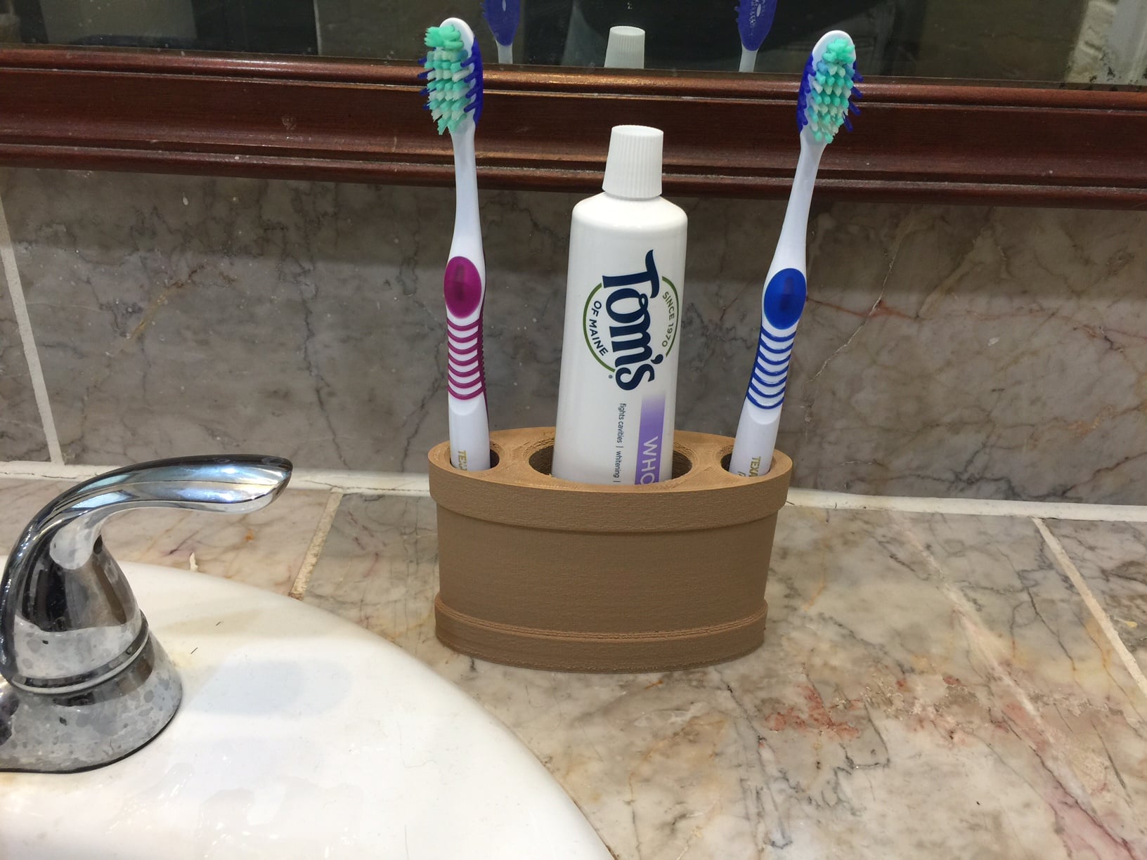 Toothbrush and Toothpaste Holder