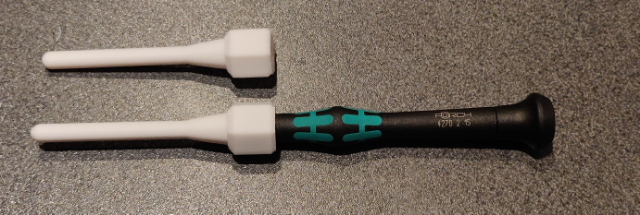 Protective cap / pocket protective cap for miniature screwdrivers