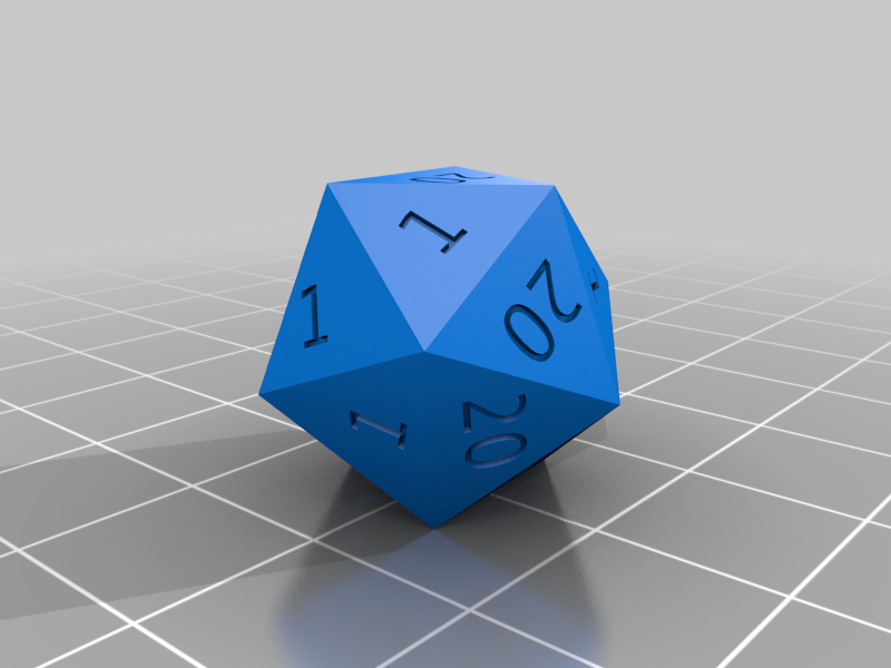 1s and 20s D20 icosahedron