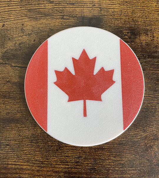 Canadian flag coaster