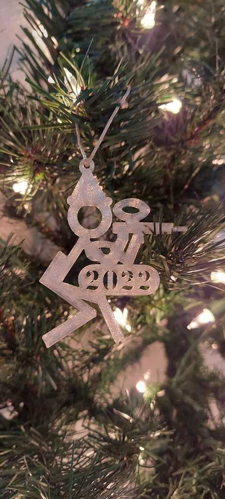 2022 Paintball Stick Figure Ornament