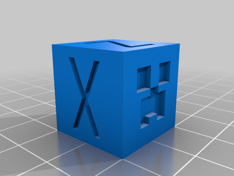 Minecraft XYZ Calibration Cube (20 mm)