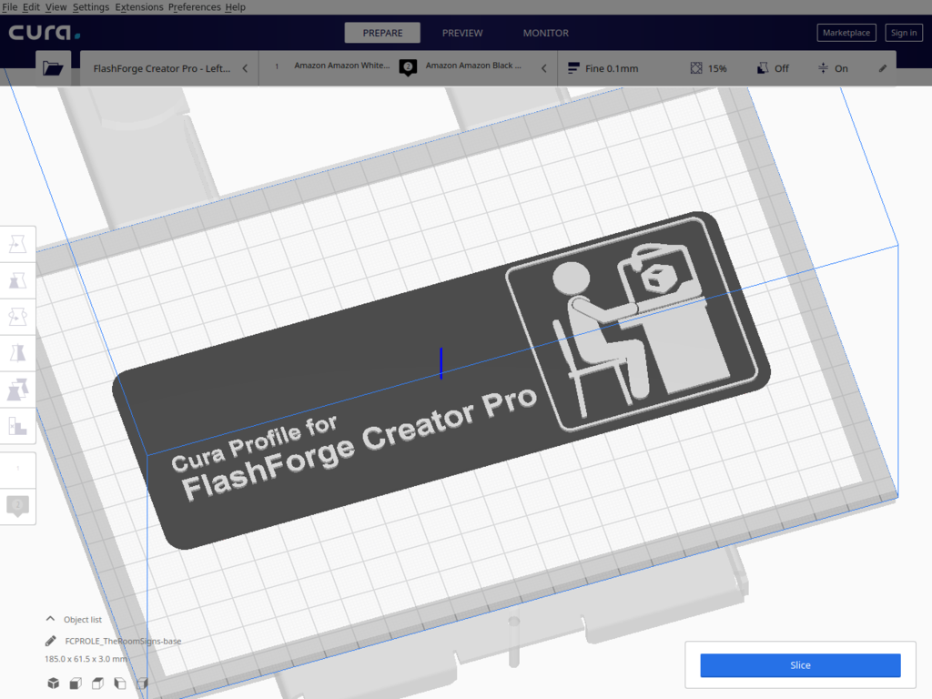 Cura Profile for FlashForge Creator Pro