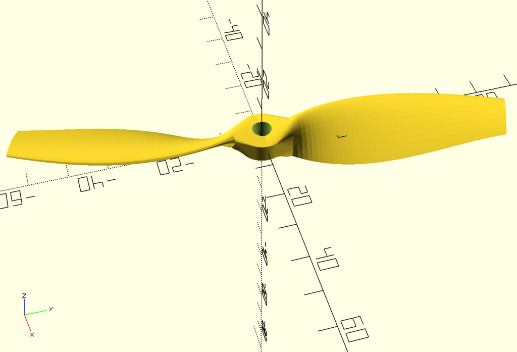 Parametric Propeller V3 + V4 (auto generate NACA airfoil)