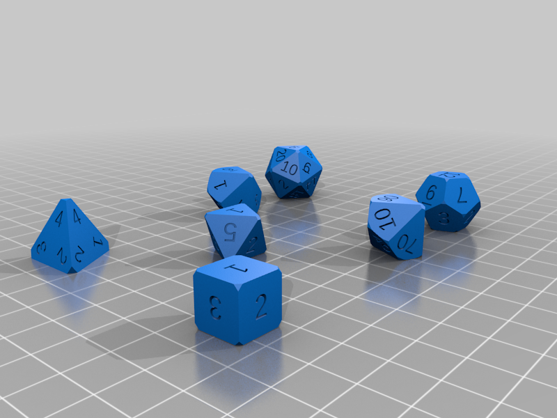 Polyhedral Dice Set for DnD Bugfix