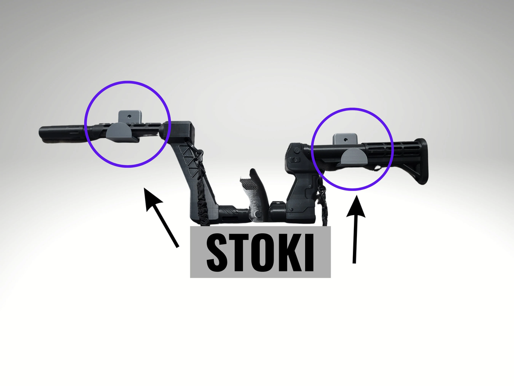 VR gun stock bracket