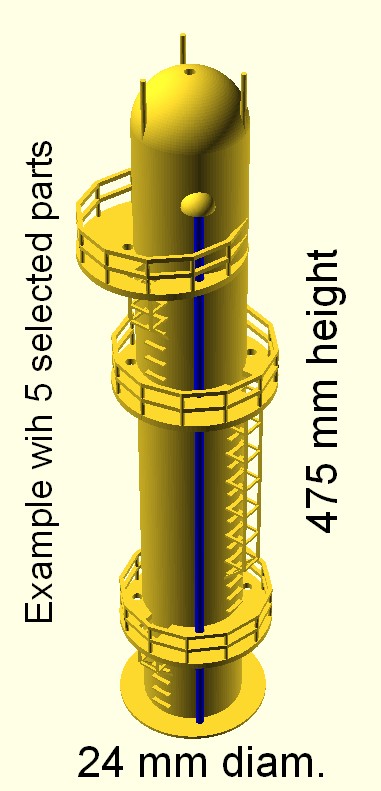 Cracking tower mod 2 HO (stackable)