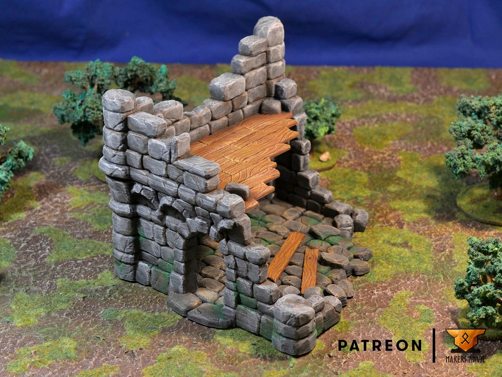 Ruined Town - Set of scenery - Free building
