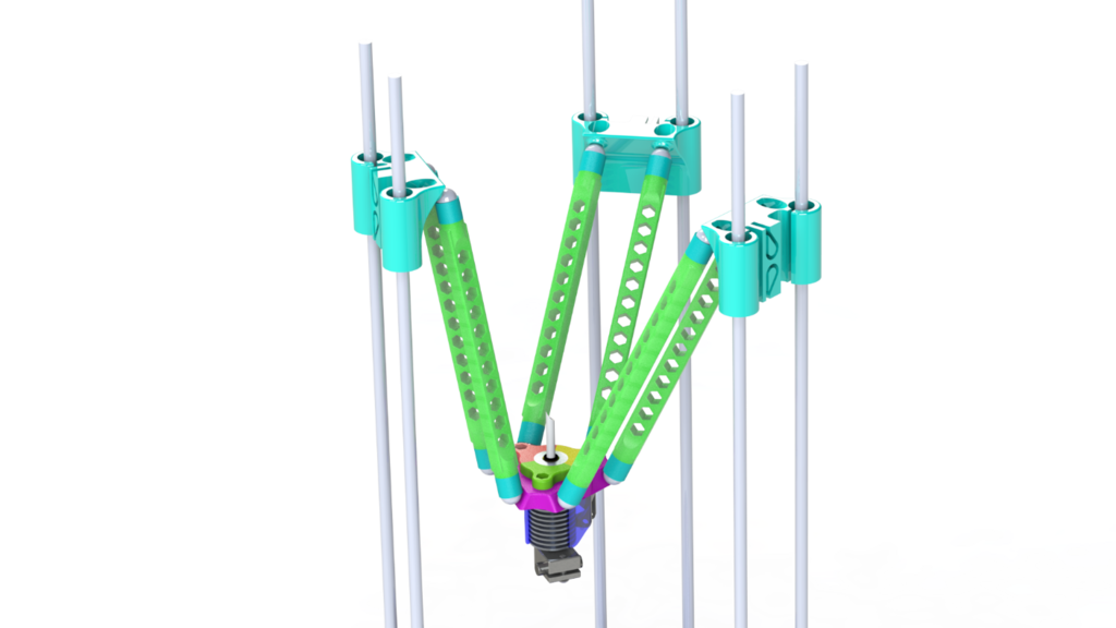 Magnetic 3D Printed Arm Kit for Rostock Nano