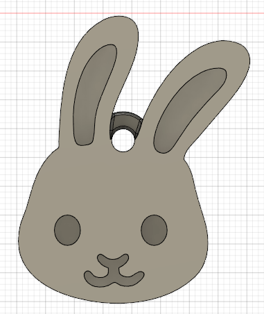 Emoji Rabbit Keychain