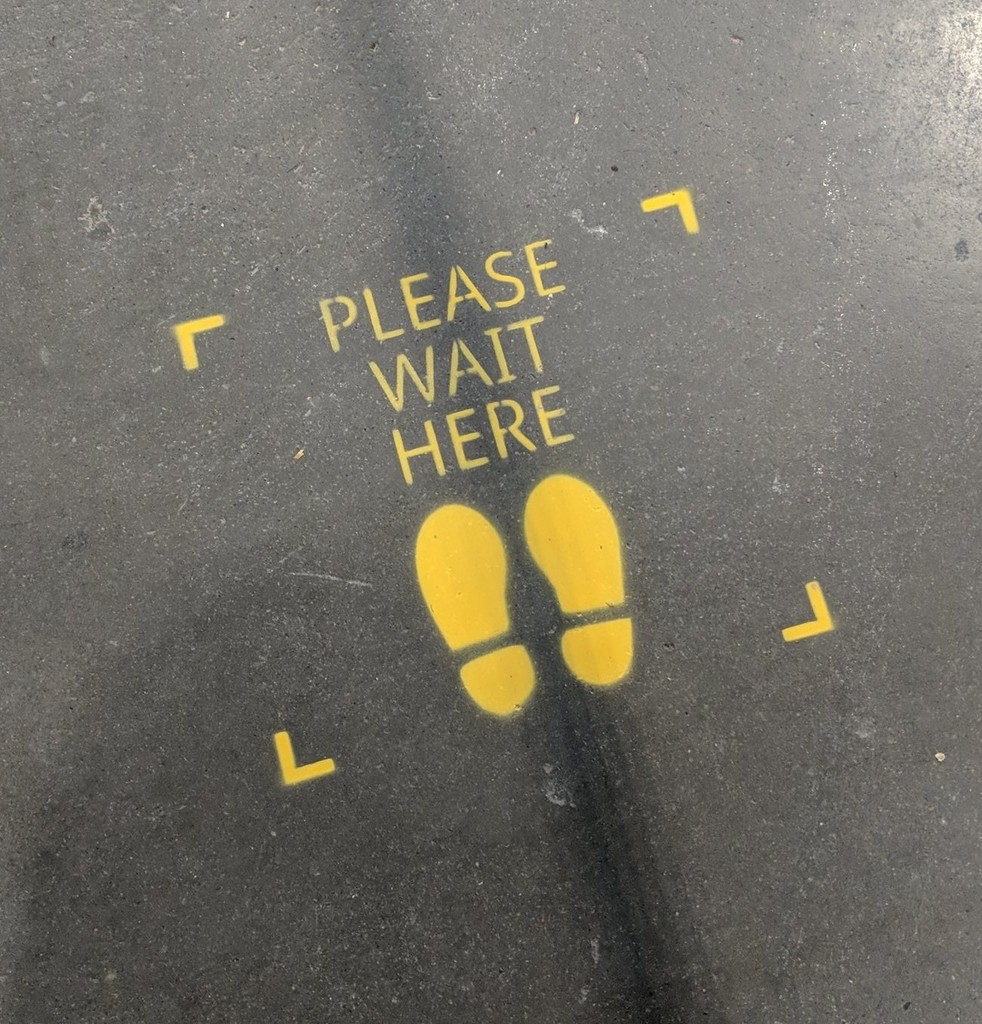 Please Wait Here Stencil (COVID19)