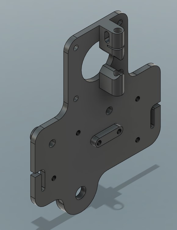 MicroSwiss Ender 5 Plus Direct Drive Plate Remix (Step and Fusion360)