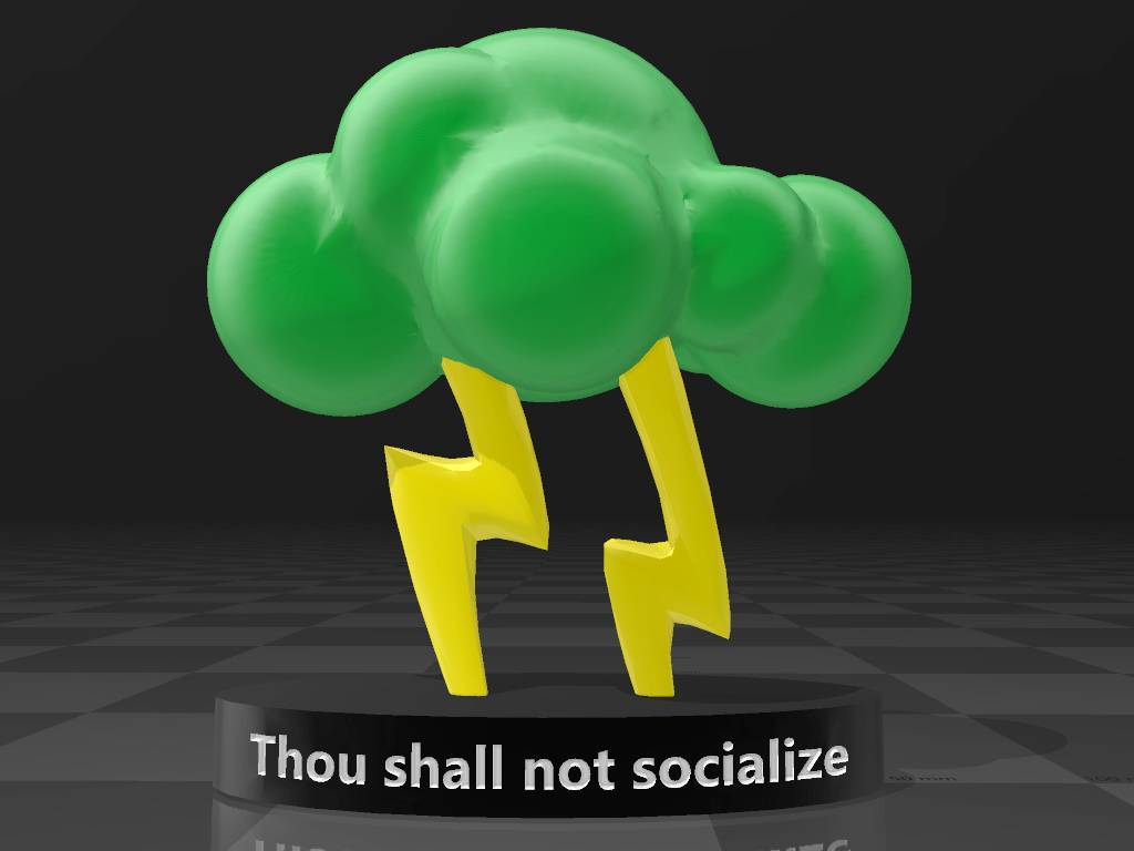 the green cloud - Thou shall not socialize