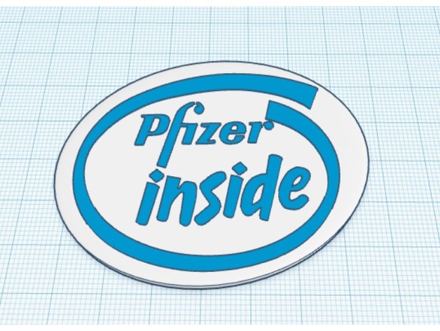 Pfizer Inside Oval Badge