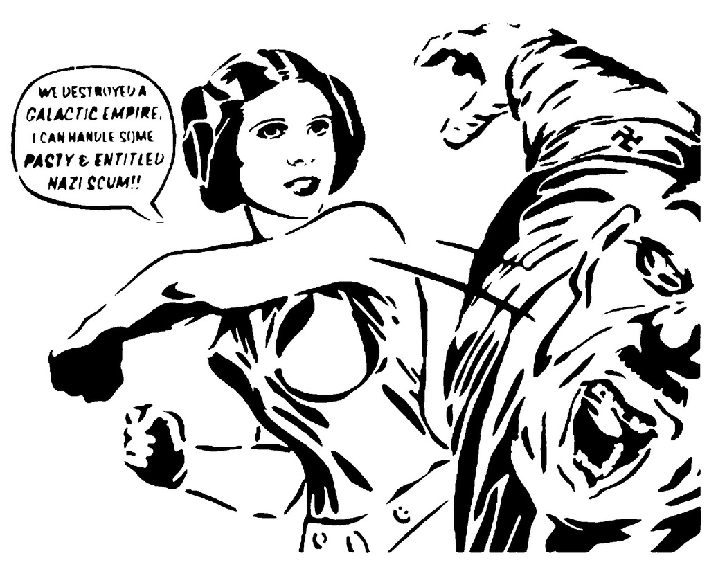 Princess Leia stencil 3