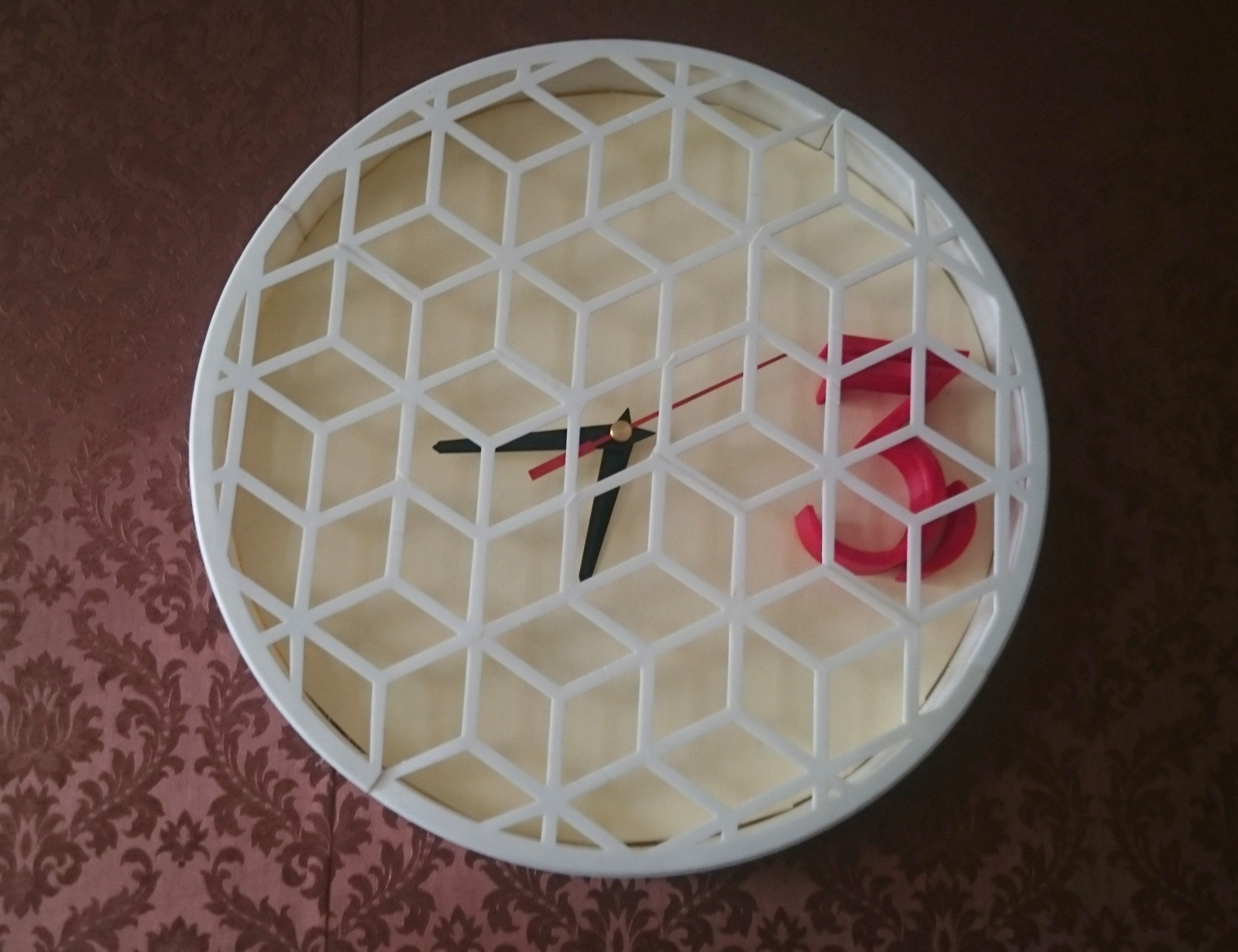 Cubic pattern clock