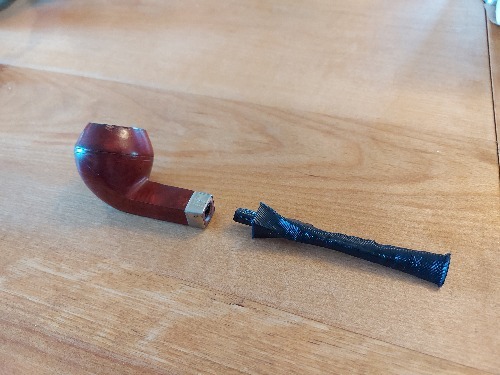 Twisted square pipe stem