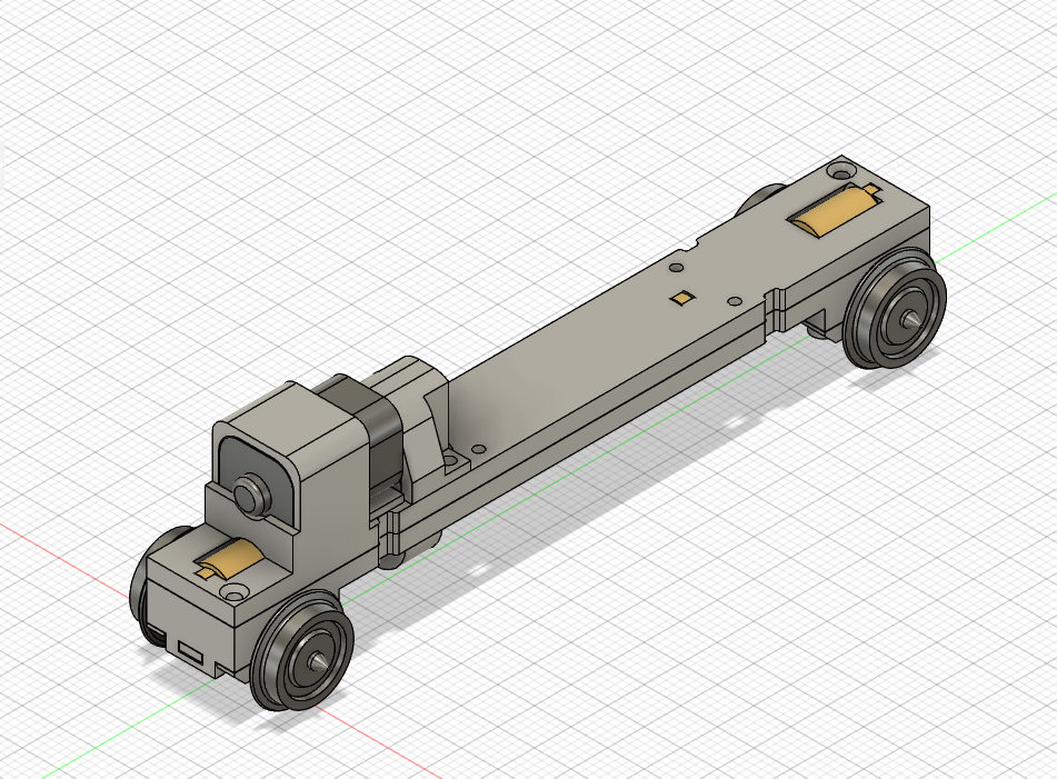 Powered bogie for 2-axle railway models (HO/OO/On30/0e scale)