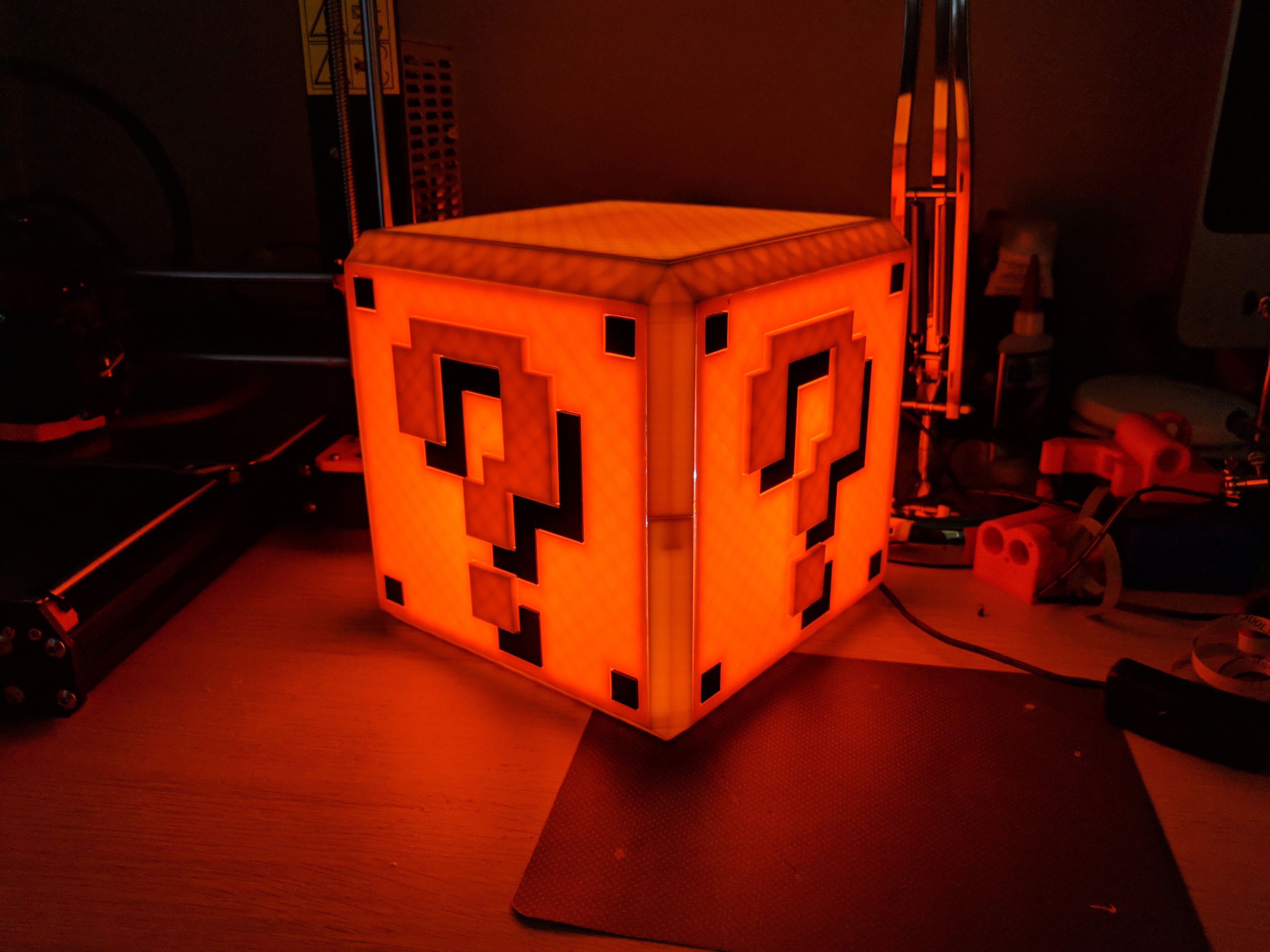 Mario Bros Question Block Lamp