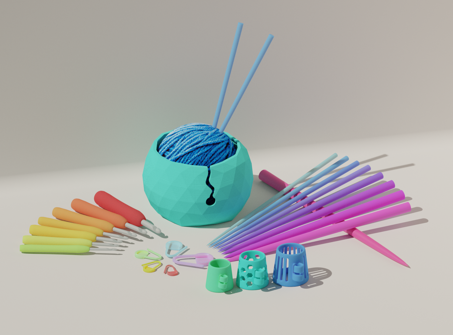 Complete Knitting and Crochet Set
