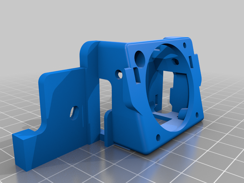 Remixed Radial Cooling Fan Mount +  Incorporated X-Axis Endstop