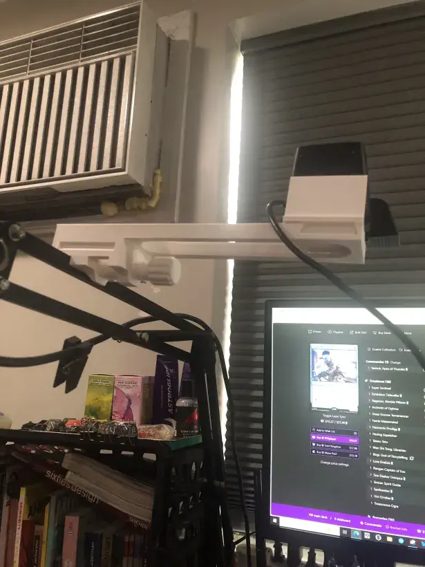 MTG webcam mount for microphone boom arm