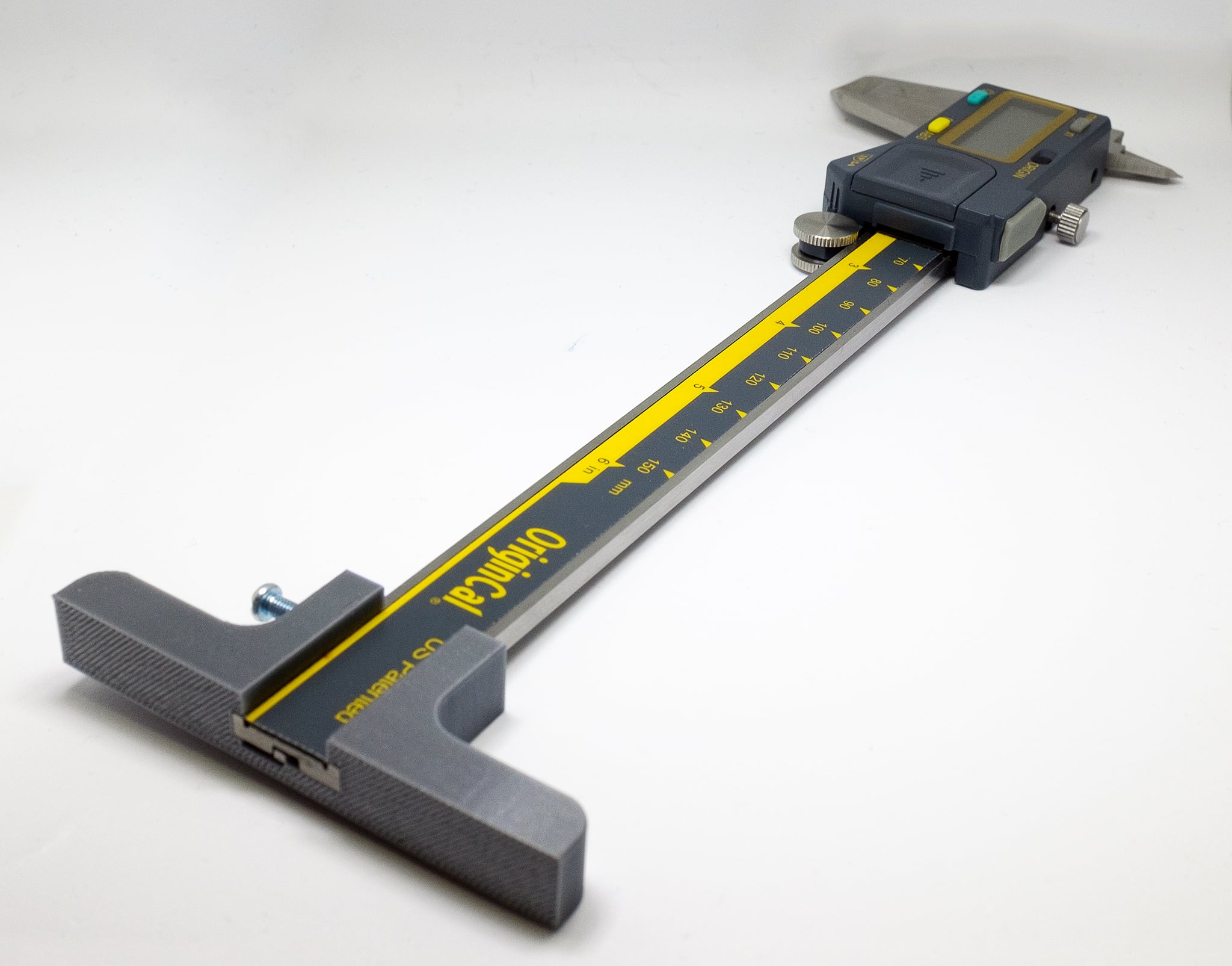 iGaging Caliper Depth Base T-Bar Attachment for Dial/Digital/Vernier Calipers 6" & 8"