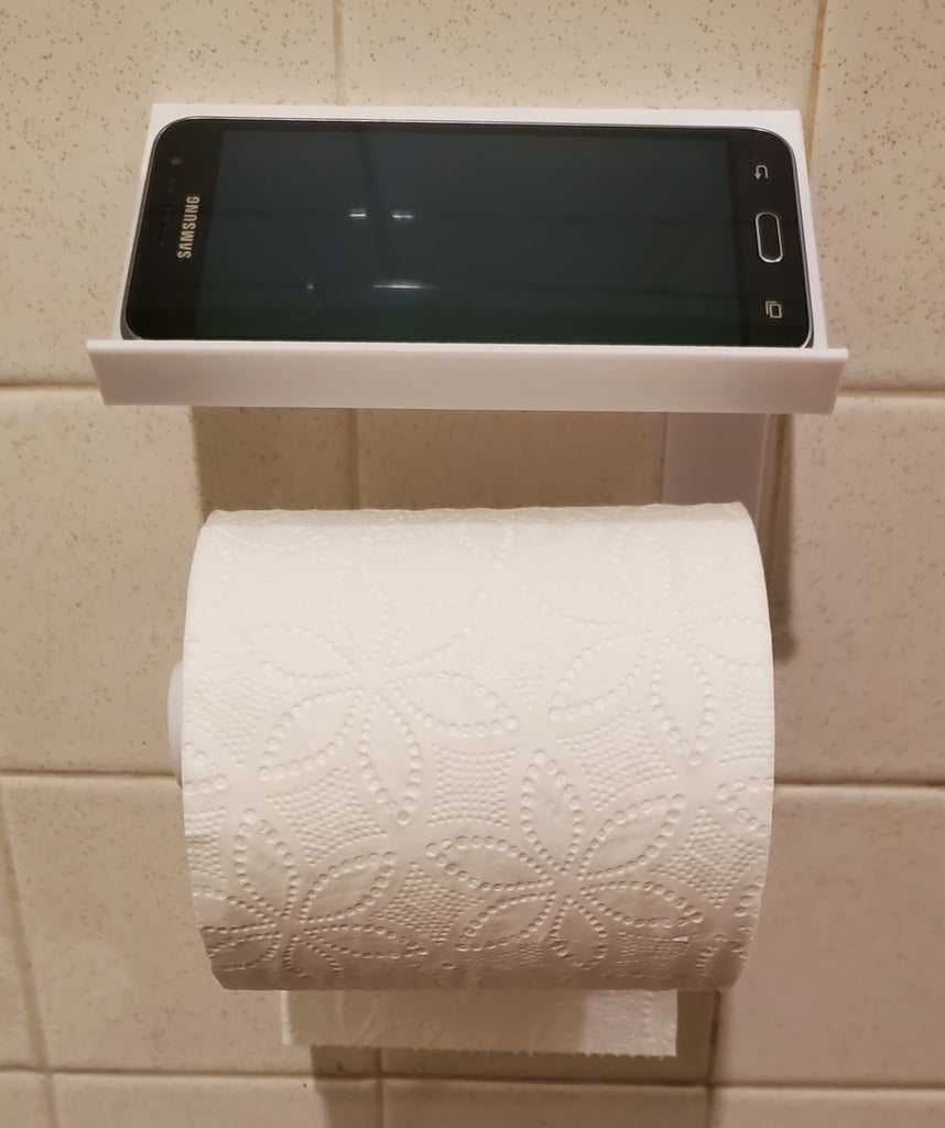 Toilet Paper & Cellphone Holder Shelf