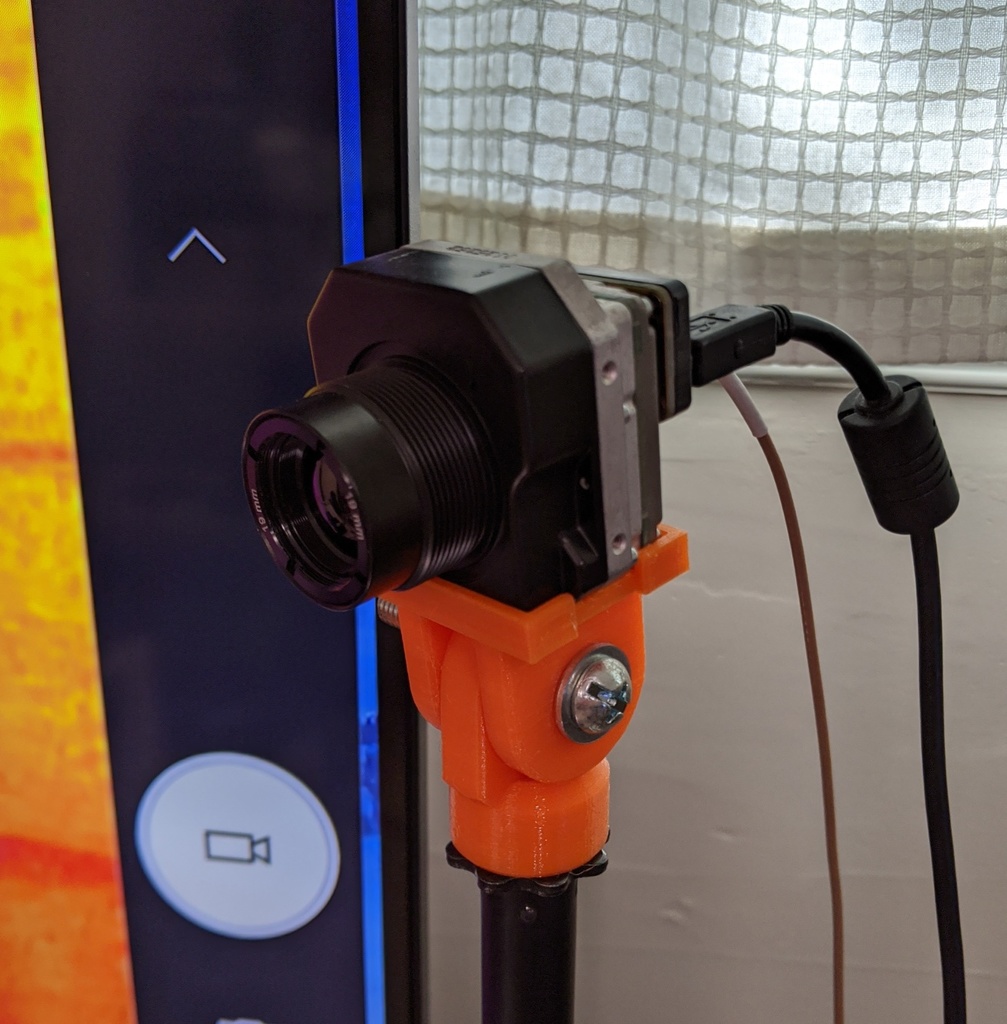 Flir Tau 2 Thermal Camera Tilt Mount for Mic Stand/Camera Thread and WFOV Focus Tool