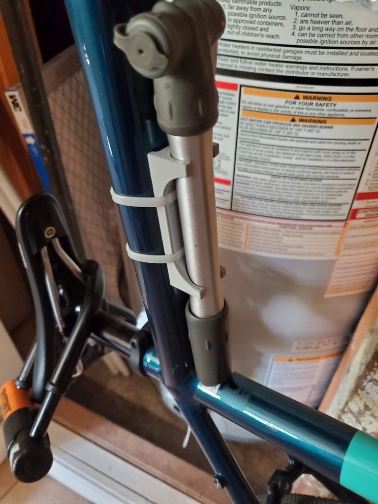 Bike pump holder (pocket rocket)