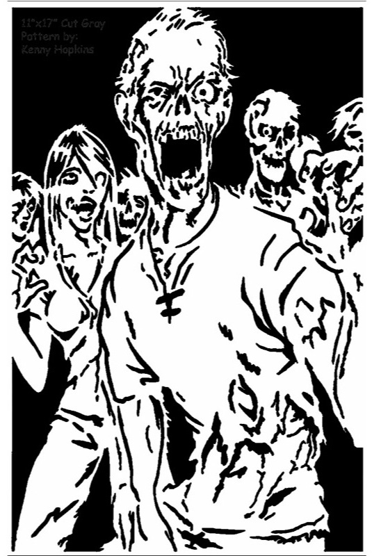 Zombies stencil