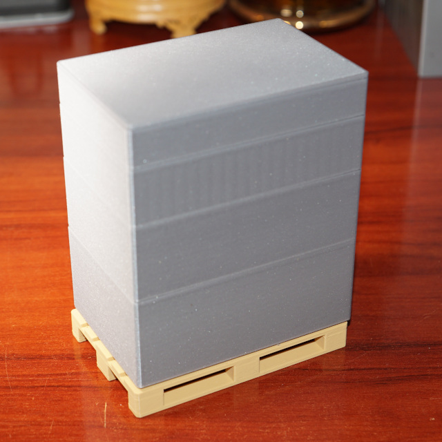 Container Box, 80x120x40mm, V2, pallet size, stackable.