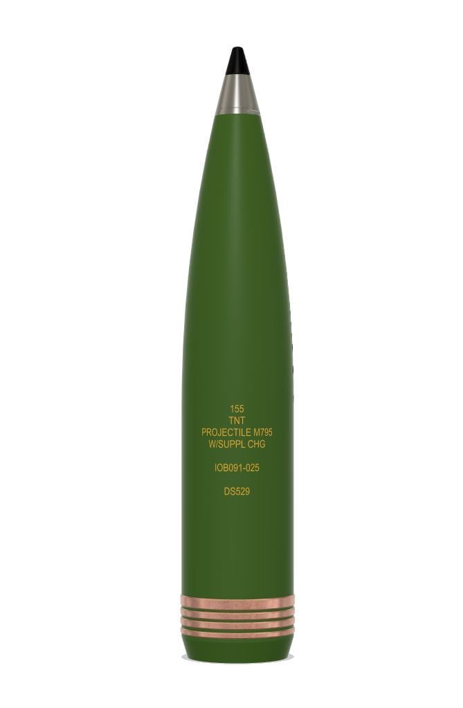 M795 155mm shell with M782 fuze