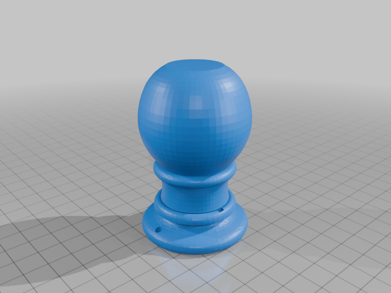 flag pole topper with print in place rotating ring