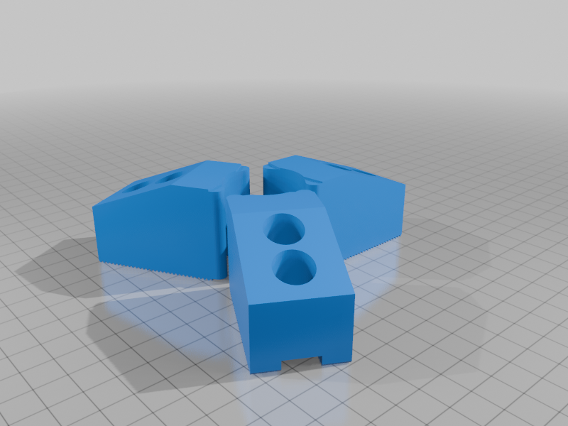 160mm Lathe Chuck Soft Jaws with 1/16” Serration | Röhm KFD-HS Compatible | 3D Printable