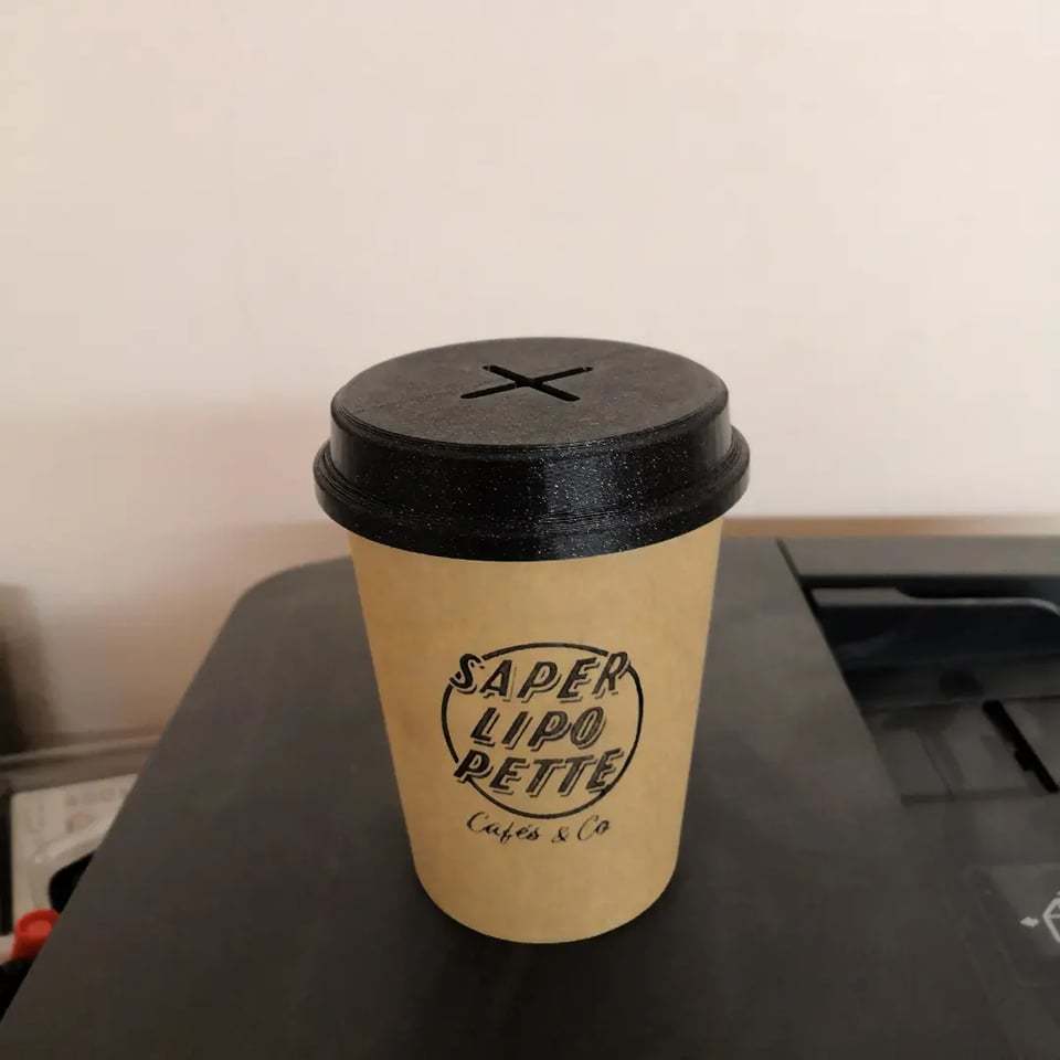 Couvercle tirelire gobelet à café // Lid piggy bank coffee cup