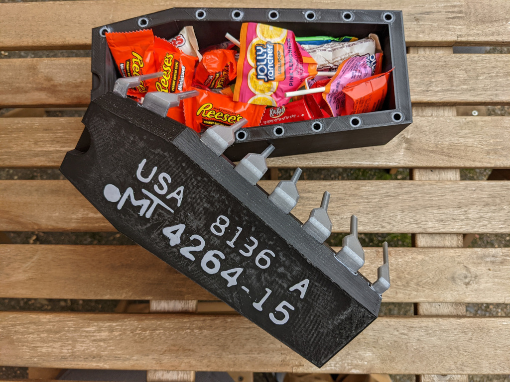 Cursed IC - Coffin shaped candy dish (or "dead parts" bin)