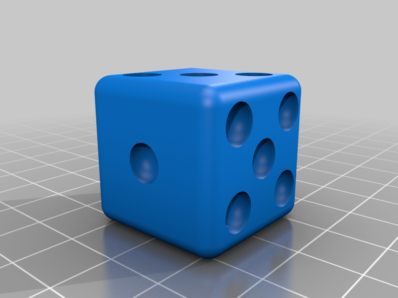 1-Inch 6 Sided Die - Rounded